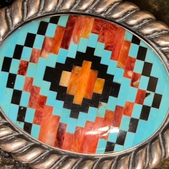 Carolyn Pollack Spiny oyster/turquoise pendant - Picture 8 of 8